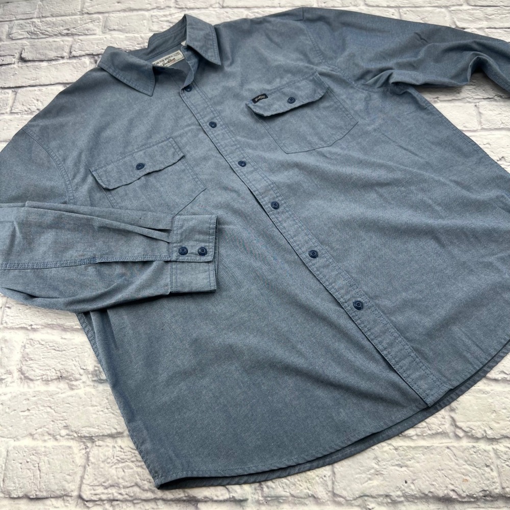 Levi Strauss Men's 2XL Blue Chambray Pro Grade Workwear Shirt Long Sleeve